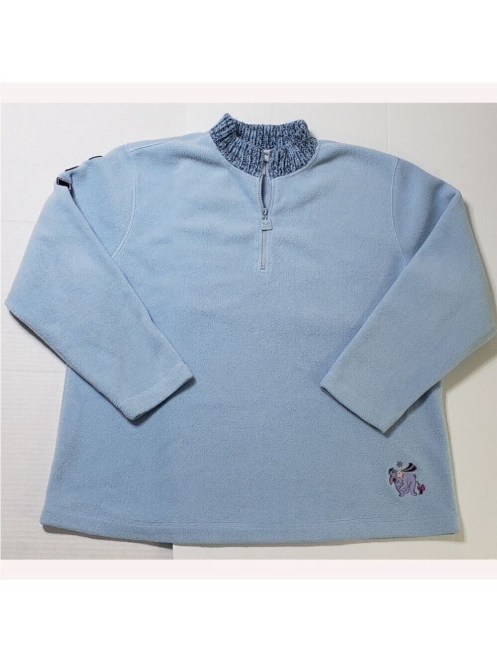 The Disney Store Winnie the Pooh Eeyore Light Blue Fleece Pullover Sweatshirt, L